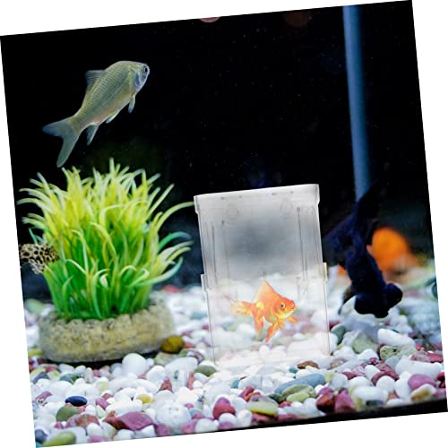 VICASKY 4Pcs Small Fish Tank Isolation Boxes Suction Cup Breeding Container for Guppy Hatching Easy to Install and Clean Compact Design for Safe Fish Acclimation and Isolation