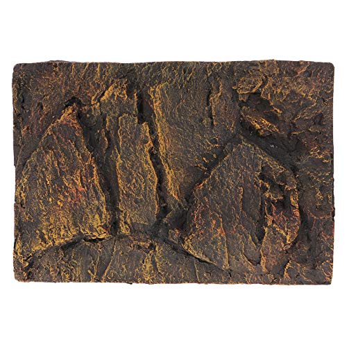 UKCOCO Reptile Tank Background- Reptile Rock Background for Terrarium, 3D Stereo Rock Terrarium Background Board, Amphibian Backdrop Decoration for Aquarium& Reptile Turtles Fish Tank