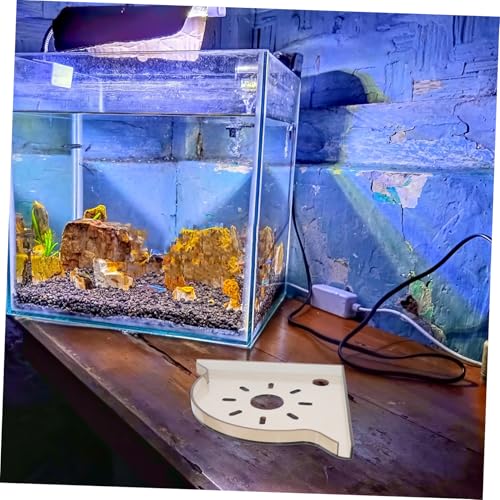 POPETPOP Fish Tank Corner Stand Triangle Aquarium Storage Shelf for Fish Supplies Space-saving Organizer Desktop Divider for Easy Access and Organized Storage Design