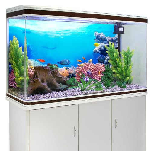 AWERT 30x18 inches Underwater Aquarium Background Colorful Coral Tropical Fish Undersea World Fish Tank Background Durable Polyester Background