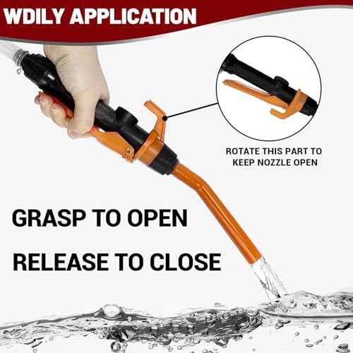 FUELIO Battery Operated Gas Pump with Nozzle - Battery Powered Gasoline Transfer Pump With 3 FT Long Hose 2.2 GPM Transfer Pump For Water Kerosene Gas Can Hand Fuel Pump