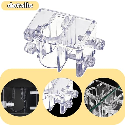 3Pcs Acrylic Aquarium Hose Holder Practical Tube Clips Aquarium Water Pipe Clamp for Fish Tank Water Pump Pipe Mounting