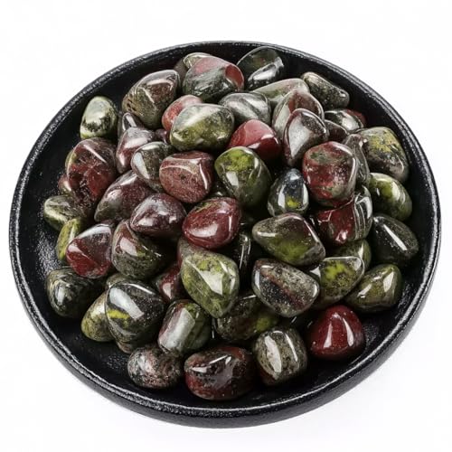 Polished Dragon Blood Jasper Crystals - 72 Pcs, 0.5" 10 oz Handpicked Natural Tumbled Gemstones Rocks, Pebbles for Reiki, Chakra, Healing Home Decor - color: Dragon Blood Jasper, size: 0.5"