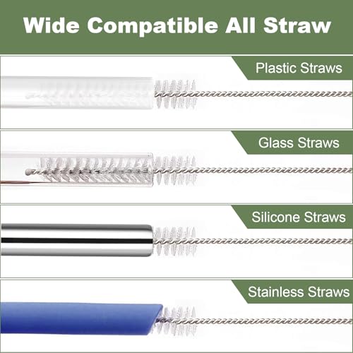 Straw Cleaner Brush for Stanley, 4Pcs Reusable Extra Long Straw Cleaning Brush for 14oz 20oz 30oz 40oz Stanley Mug, Cleaning Brush for All Plastic, Glass, Stainless and Silicone Straws - color: Clear*4