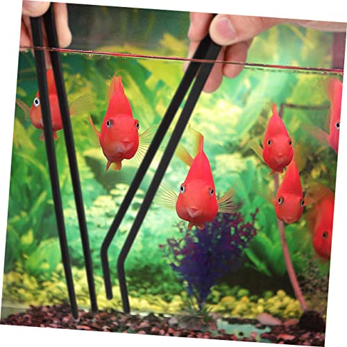 Happyyami 2pcs Aquarium Cleaning Tool Set Tweezers for Fish Tank Maintenance Includes Straight and Curved Design for Aquatic Plants and Landscaping Supplies