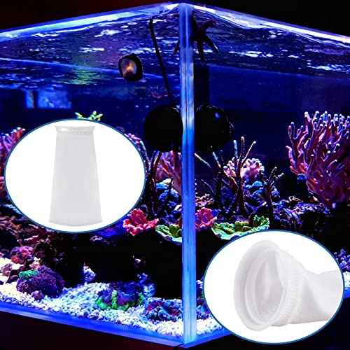 Jecery 16 Pack 4 Inch Ring Filter Socks 200 μm Aquarium Filter Bags Aquarium Socks for Tank Sump Saltwater Freshwater(9 × 4 inches) - size: 9 × 4 Inches