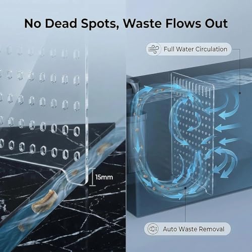 Rygcrud Aquarium Divider – 5mm Thick Transparent Acrylic Panel with Suction Cups, Fish Tank Isolation Board Partition for Divide Space(38x65cm) - size: 38x65cm