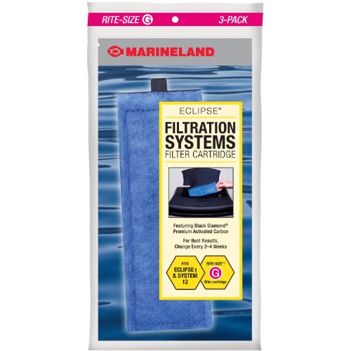 Marineland Eclipse Replacement Filter Cartridges, For Aquarium Filtration - size: 3-Count, style: Rite-Size G