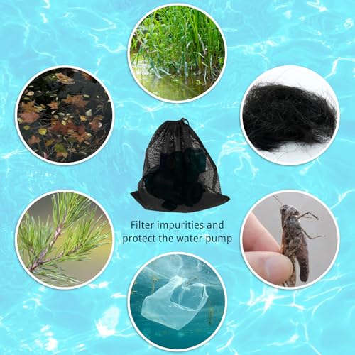 1 Pcs Pump Barrier Bag, 17.7" x 17.7" Pond Pump Filter Bag Black Nylon Mesh Bagfor Pond Filter - style: 1Pcs-17.7" x 17.7"