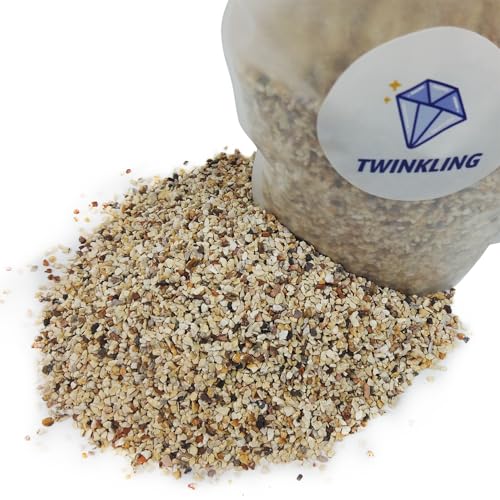 TWINKLING Silica Sand, Aquarium Sand, Horticultural Sand, Vermiculite, Coarse Sand for Plants, Fire Pit, Aquarium, Fish Tank, Resin Art, DIY Craft, Vase Filler, Home Decor, 410g/14.5oz (10-20 Mesh) - size: 10-20 Mesh