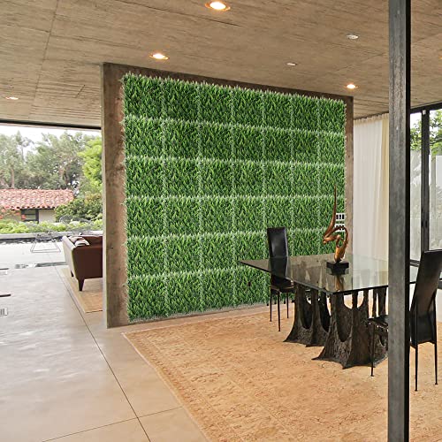 TANG 20"x20"-1PC Artificial Greenery Boxwood Panels Grass Wall Panel, Faux Privacy Fence Ivy Screens Backdrop Fake Hedge for Indoor Outdoor Wedding Décor, Style-10 - color: 20"x20" Panel-10, size: 20"x20"