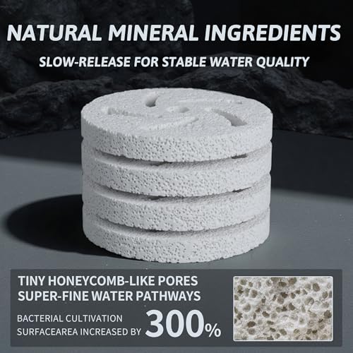 UPETTOOLS Ceramic Bio Media Blocks – Decorative & Functional Aquarium & Koi Pond Filter Media for Biological Filtration（12pcs）