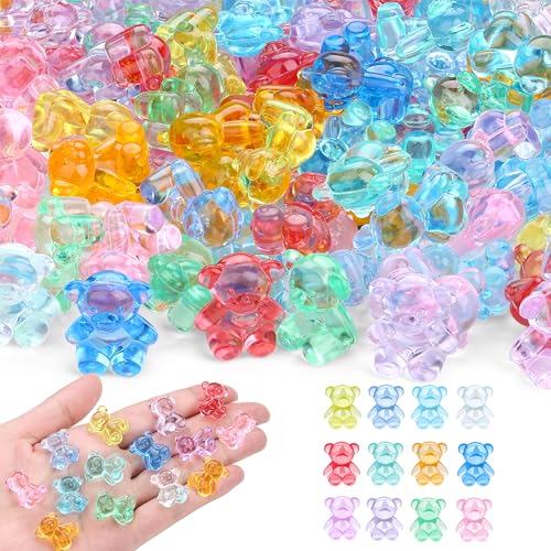 200PCS Mini Resin Bears Figures Cute Tiny Teddy Bears Trinkets Small Plastic Miniature Animals Figures Bulk for Fairy Garden Classroom Prizes Vase Filler Gifts Party Favors Office Desk Decor - size: Bear (200PCS)