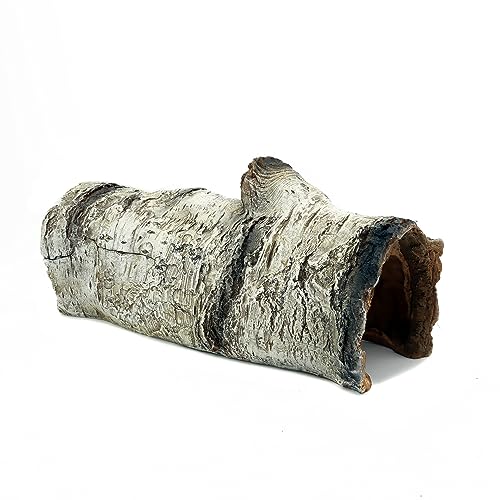 JIHAQUA Aquarium Resin Bark Terrarium Decor, Lizard, Snake or Reptile Hide,Lizard, Spider and Aquarium Fish Hide Cave (Medium Bark A)