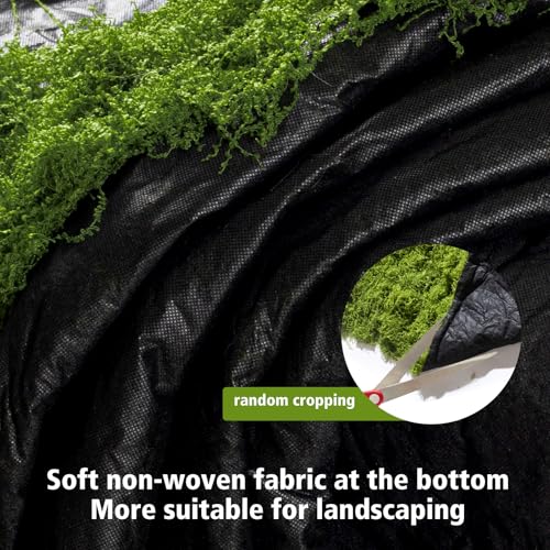 Artificial Moss mat, Green, 39.37 x 39.37 inches (Dark Green), Waterproof Indoor and Outdoor Decorative Moss mat, Fake Moss Wall Decorative Flower Decoration for Craftsmanship - color: Dark Green