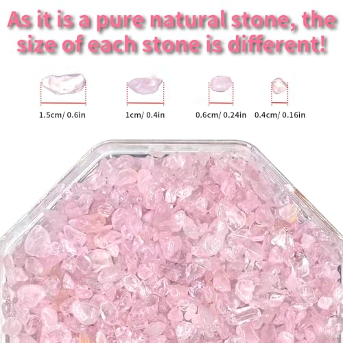 0.45 LB Polished Agate Stones Natural Decorative Rocks for Outdoor Decoration Home Decoration Fish Tank Vase Filler DIY Handmade Bamboo Succulents Cactus (Pink Crystal) - color: Pink Crystal