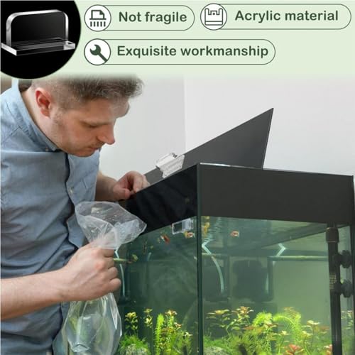 6Pcs Acrylic Aquarium Cover Handle, Wireless Fish Tank Lid Pull Handle, Durable Transparent Lid Grip for Glass Covers, Easy Install with Adhesive for Home Aquariums