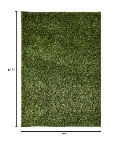 iCustomRug Ivy, Thick Realistic Grass Mats & Rugs 6' X 9' Synthetic Turf with Finished Edges, Indoor Outdoor Grass Pet Pad - size: 6' x 9' (Rectangular)