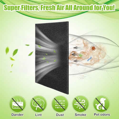 15.7" x 27.6" Extra Large Cuttable Air Conditioner Filters - Cut to Fit Carbon Pad Air Purifier Filters, Washable Reusable Foam Pad Pre Filter Roll for Air Filters AC Window Unit Charcoal Sheet - size: 15.7" x 27.6" x 0.3"