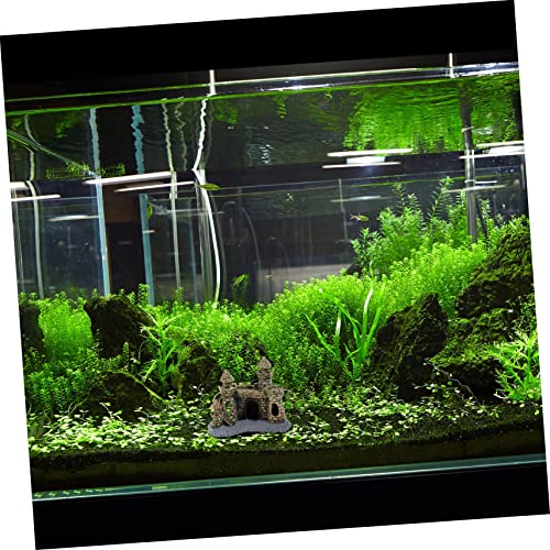 LIOOBO Antique Mini Castle Aquarium Ornament Aquatic Decoration for Freshwater Saltwater Fish Tanks Provides Hiding Spot Visual Appeal Design