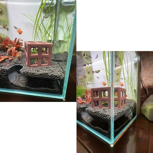 Shrimp Hides for Aquarium,Shrimp Cave Aquarium Tunnel, Corner Fish Tank Decorations, Hideout for Aquarium Decor, Fish Tank Accessories, Aquarium Cave Hideout (Black-Corner Type, 4 inch)