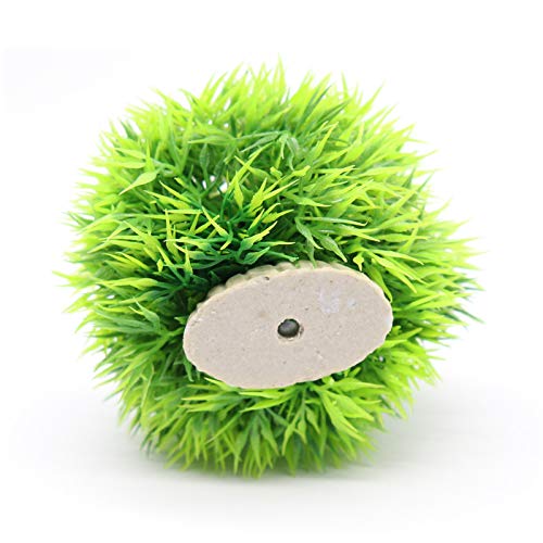 Besimple 4 Pack Aquarium Plastic Plants Grass Ball, Artificial Marimo Balls Green Water Plants Fish Tank Decorations