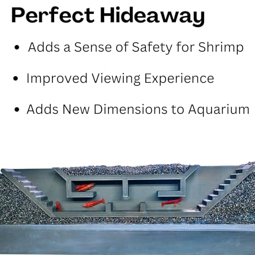 Lucky Critter Shrimp Cave Underground Maze Tunnel | Viewing Shrimp Freshwater Hide Tunnel | Aquarium Shrimp Breeding Cave Perfect for Small Shrimp, Cherry Shrimp, Dwarf Shrimp - color: Black