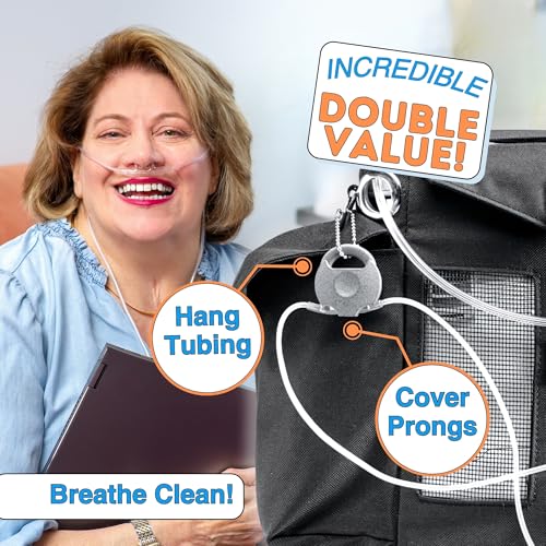 Oxygen Nasal Cannula Protective Cover Accessory, HSA FSA Eligible, Hose Holder for Portable Concentrator Machine Tubing, Tank, or CPAP, Keeps Tube Nose Piece Off Floor, (One Pack) - size: One Pack