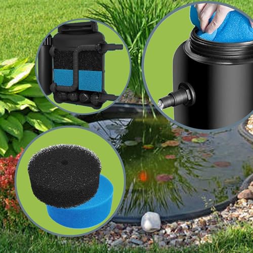 871980012549 032264 Blue and Black Sponge Filters Replacement for Pond Pump Pre-Filter Qfp900 and Qfp1250Uv Filter Pads