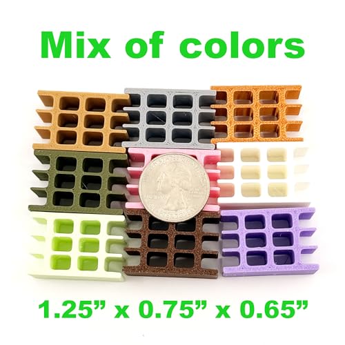 CTWPets 3 Pack Shrimp Block, Aquarium Nano Hiding Block, Grazing Platform, Cherry Shrimp Breeding Block Mix Random Color (Pastel Mix)