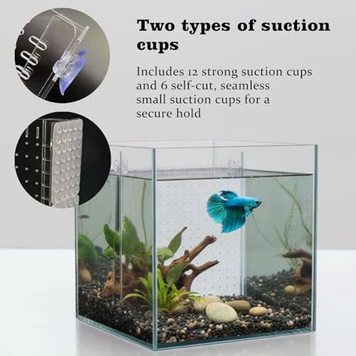 LIYAOLI Fish Tank Divider, 8"x9" Acrylic Aquarium Divider Clear Adjustable with Suction Cups for 5 Gallon Fish Tank - size: 8‘’x9''(5 gallon)