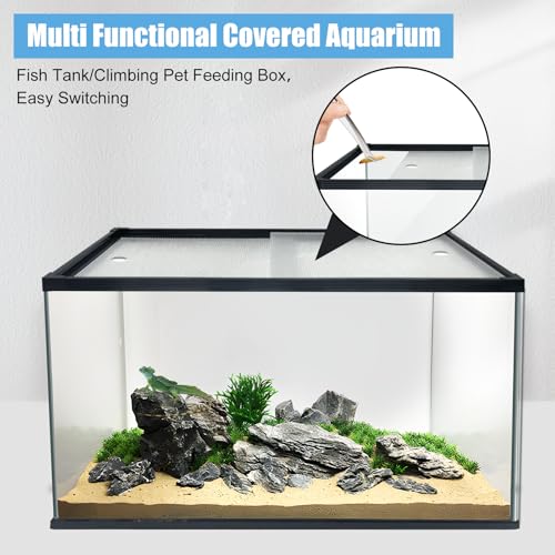 Ultra Clear Glass Aquarium Thickened Large Fish Tank -Suitable for High-end Fish Enthusiasts (29 Gallon, Tank) - size: Tank-29 Gallon