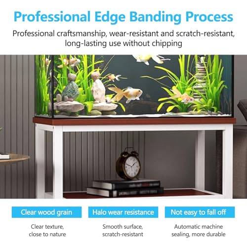 Fish Tank Stand,Tropical Fish Tank Stand Cabinet - 27.6" Tall Terrarium Holder, Heavy-Duty Steel Frame, Ideal for Home Office, Bedroom Storage & Display, Max Load Capacity, Stylish Rack Shel - color: White, size: 70x45cm/27.6x17.7in