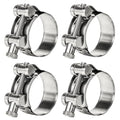 T-Bolt Hose Clamps 304 Stainless Steel (52-55mm 4-Pack) - Heavy Duty Adjustable Clamp for Automotive, Plumbing & Industrial Pipes - Corrosion Resistant, Secure Seal - size: 52-55mm 4 Pack