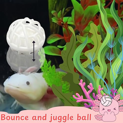 1pcs Axolotl Hides for Aquarium with 2pcs Nitrifying Ball Set, Driftwood Axolotl Cave Hideout and Aquarium Filter Balls, Fish Tank Decor, Shelter for Small Pet Frog Fish Betta (Resin Driftwood, M) - color: Resin Driftwood, size: M