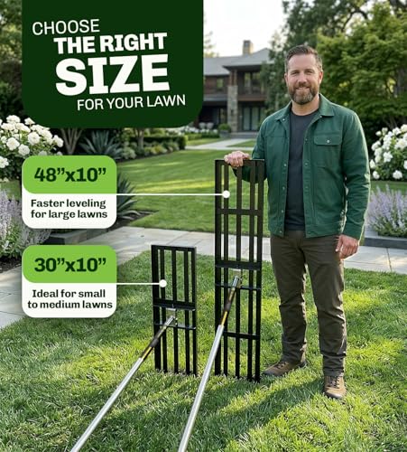Gardease Lawn Leveling Rake 30 Inch x 10 Inch – Heavy Duty Lawn Leveler & Yard Leveling Rake – Steel Lawn Level Rake & Leveling Tool for Soil, Sand & Top Dressing