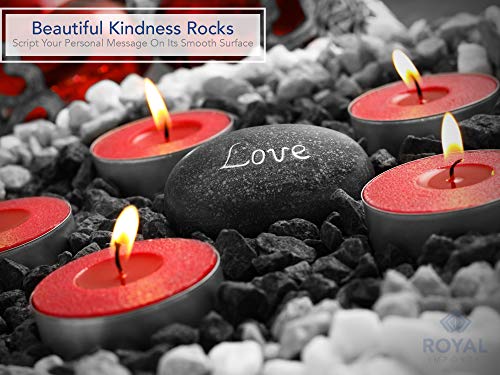 Flat River Rocks for Painting Vase Filler Aquarium Gravel Grey, Medium 5 lbs - Landscaping Pebbles for Indoor Plants, Fish Tank Gravel, Terrarium & Home Decor, Painting, DIY & Crafting – Royal Imports - size: Medium - 5 lbs, style: Grey