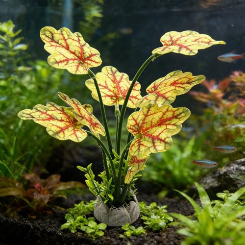 M2cbridge Fish Tank Plastic Soft Grass Artificial Betta Water Plants Decoration Goldfish Hide 2pcs (Light Yellow) - color: Light Yellow