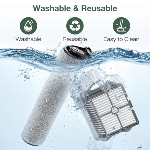 1+2 Pack iFloor 3/ S3 Brush Roller and HEPA Filter Set Compatible with Tineco iFloor 3/ Floor One S3 Cordless Vacuum Cleaners, 1 Pack Brush Roller + 2 Pack Vacuum HEPA Filters + 1 Pack Cleaner Tool - size: 1 Brush Roller + 2 HEPA Vacuum Filters