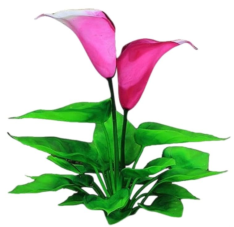 Flower Aquarium Decoration Artificial Aquatic Plant Waterweed Craft Silk Plastic Plants,Artificial Fish Tank Decorations,Used for Household and Office Simulation Hydroponic,Aquarium Plants
