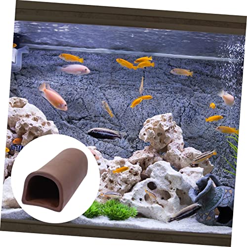 Aquarium Ceramic Tunnel Cave Hideaway Shrimp Habitat Breeding Tube Decoration for Fish Tank Unique Ornamental Shelter for Betta and