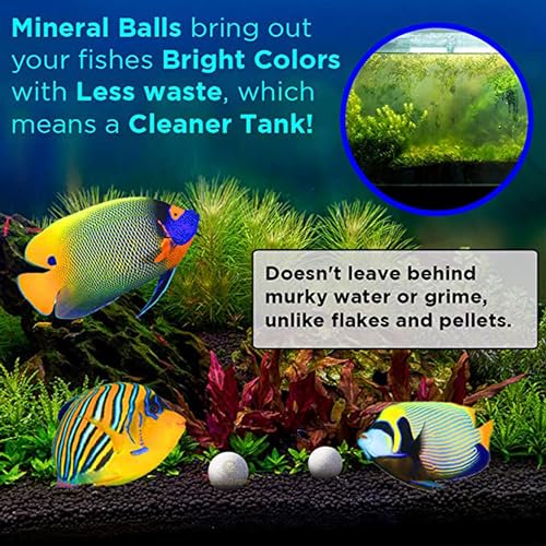 SunGrow Betta Balls, Water Conditioner with Over 30 Beneficial Elements for Tropical Fish, Freshwater Fish Tank pH Balance Decor, 0.3” Betta Fish Tank Accessories, 10 Pcs per Pack