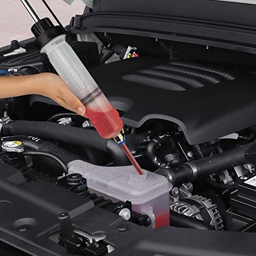 Thorstone 200cc Automotive Fluid Extractor Pump, Manual Oil Change Syringe with 2pcs 22cm PVC Suction Tubes - size: 200cc