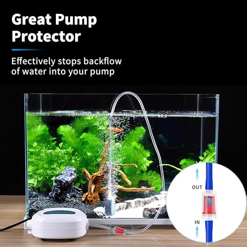 Premium 25FT 3/16inch Air Hose for Aquarium with Connector,Check Valve, Control Valve Accessories (Blue, 25 ft.) - color: Blue, size: 25 ft.