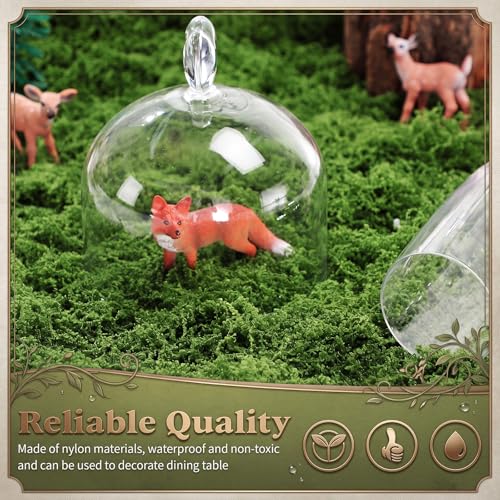Zeyune 6 Pcs Artificial Moss Table Runner for Wonderland Tea Party Decoration Fake Moss Sheet Roll Waterproof for Enchanted Forest Fairy Decor Holiday Garden Wedding Birthday (17 x 11.8 Inch,Green) - color: Green, size: 17 x 11.8 Inch