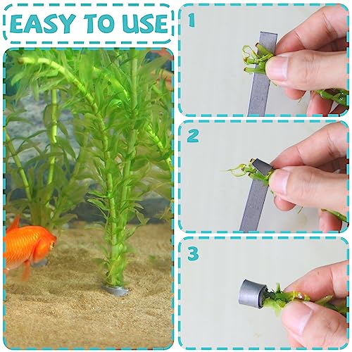 25 Pcs Aquarium Plant Weights, Plant Weights for Fish Tank, Anchors for Live Plants, Stops Plants from Floating in The Aquarium.