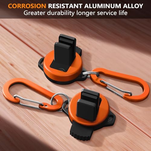 Fishing Rod Clip（Extra-Strength Version）, Wearable Fish Rod Holder， Fly Fishing Pole Holder Pole Clips Fly Fish Accessories - color: Orange