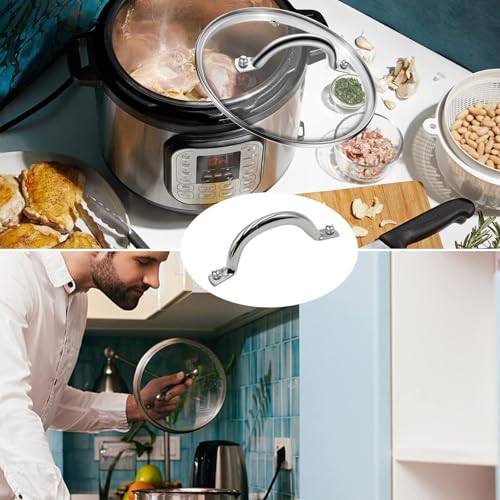 Pot Lid Handle Replacement Kit for 4.33'' Hole Diameter - Compatible with Stainless Steel Glass Lids,Only Handle Replacement Kits