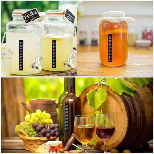 Aquarium Thermometer Strips, Adhesive Kombucha Beer Brewing Temperature Strip, Stick On Strip Thermometer Sticker for Fish Tank/Fermentation Jar (39 to 97℉/4 to 36℃) Terrarium Water Temperature Test