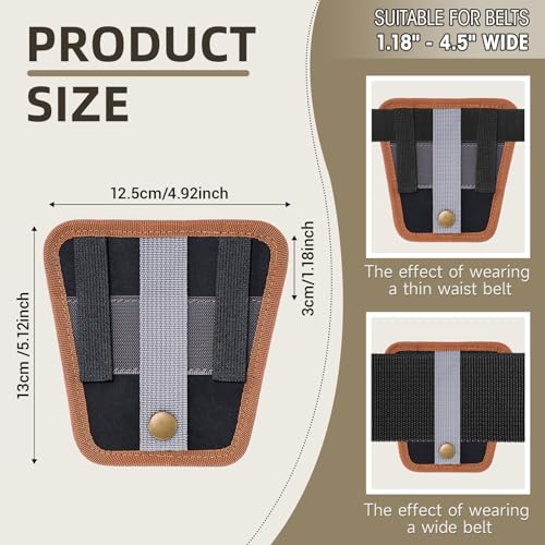 Chunful Fly Fishing Net Holder Adjustable Belt Mounted Landing Net Holster Hands Free Waist Holder for Fishnet Racquet Fishing Gear Racket